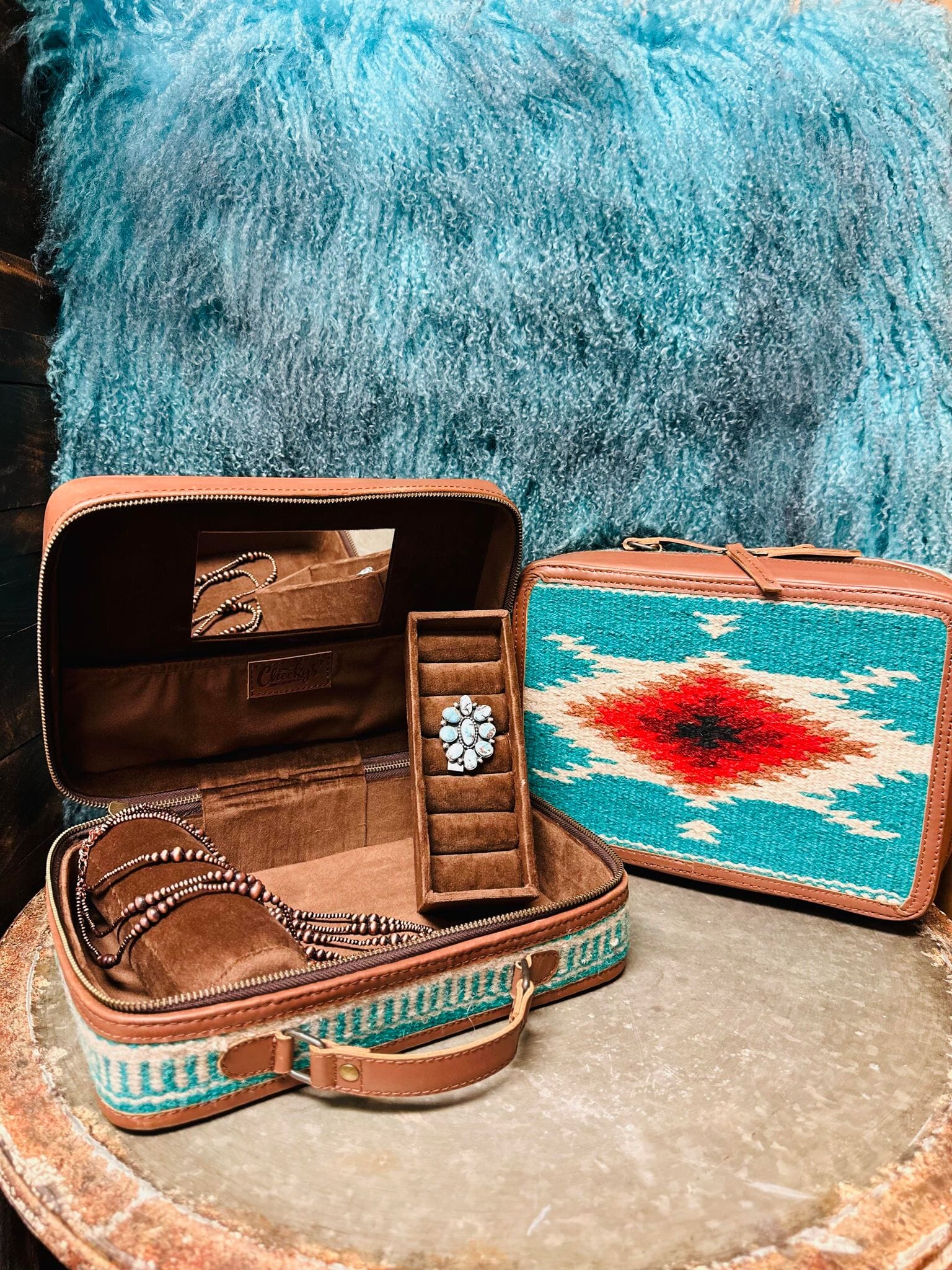 Grissom Saddle Blanket Square Jewelry Case Cheekys Brand 