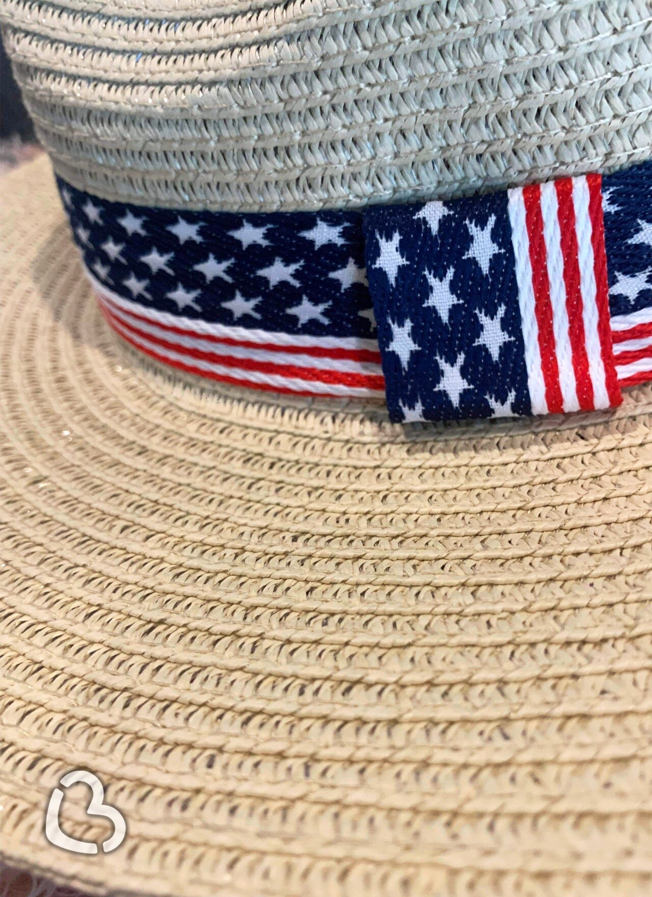 Stars and Stripes Beige Sun Hat Hat Cheekys Brand 