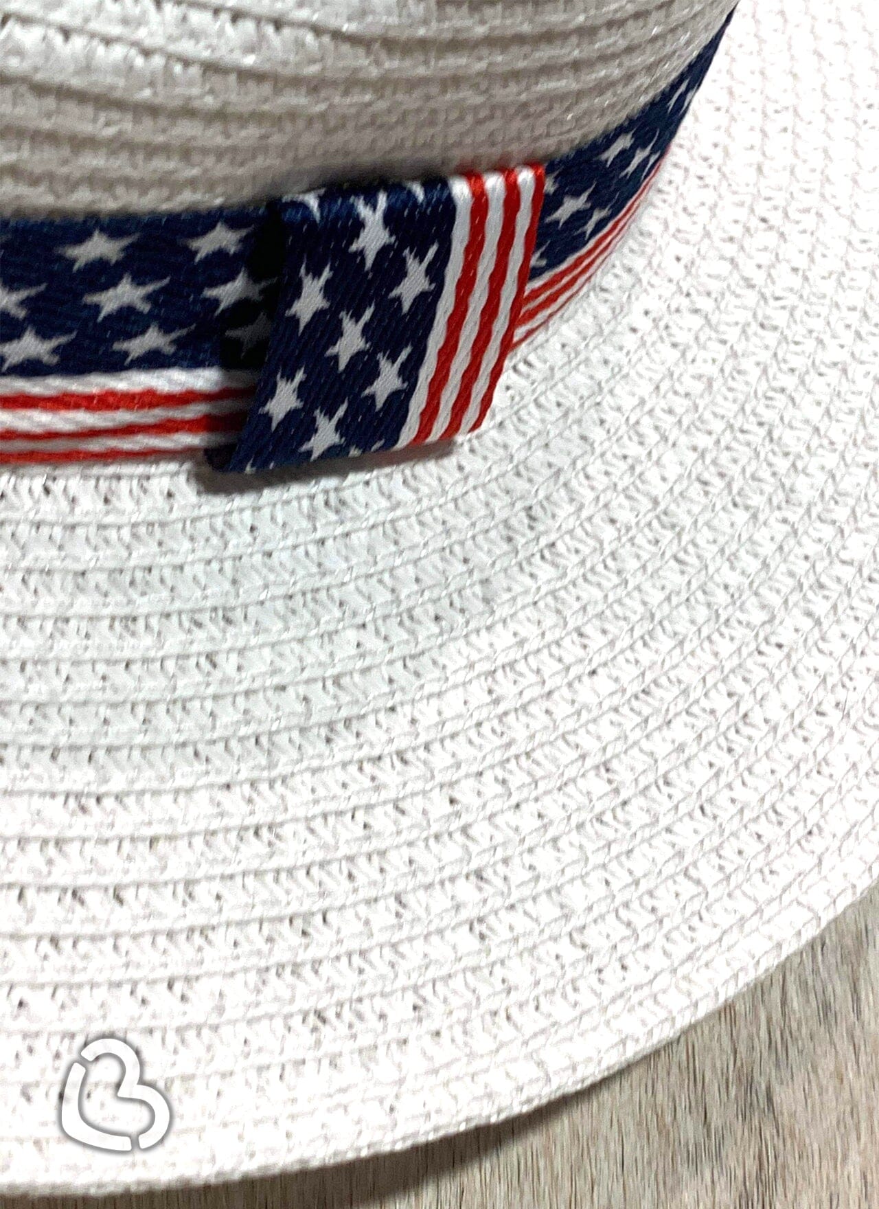 Stars and Stripes White Sun Hat Hat Cheekys Brand 