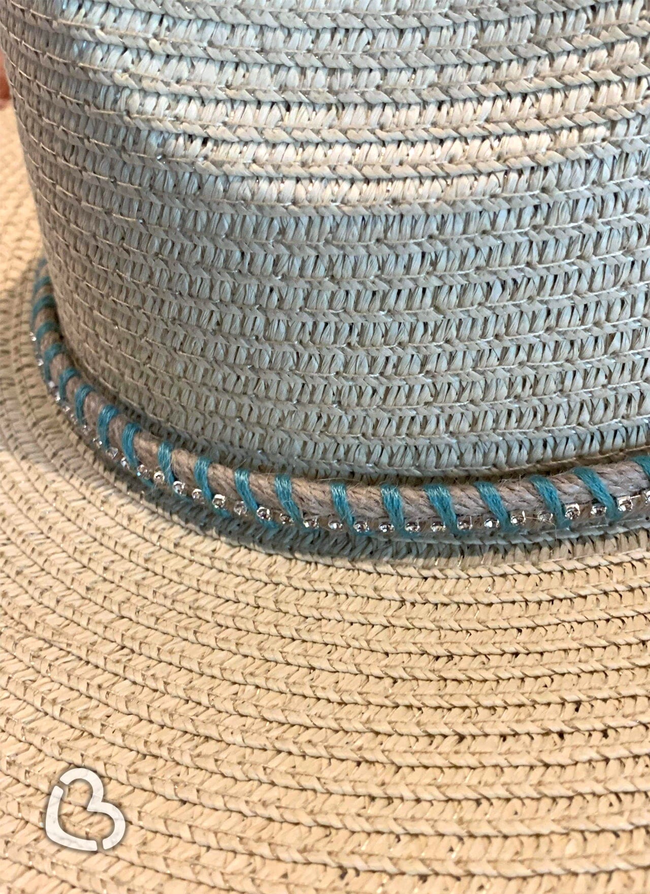 Rhinestone Cowgirl Beige Sun Hat Hat Cheekys Brand 