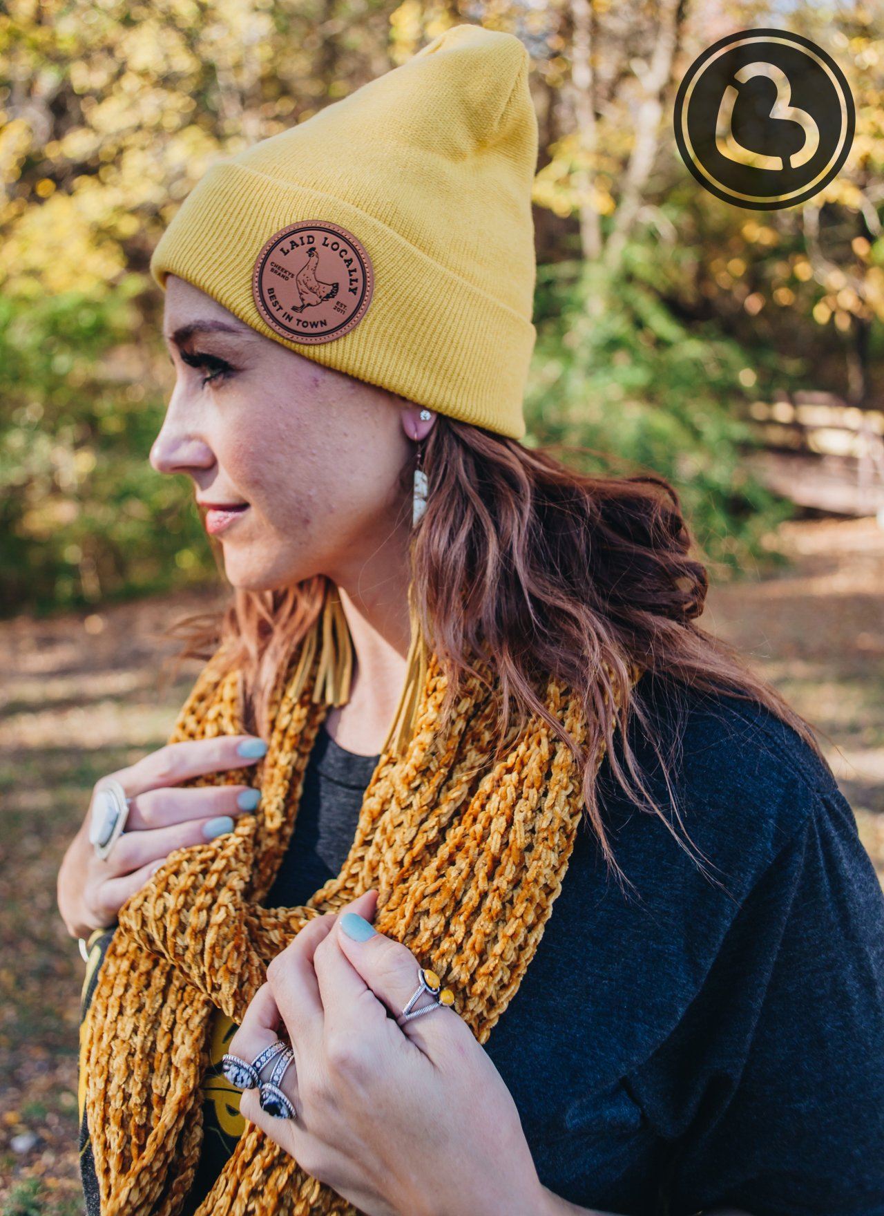 Laid Locally, Best In Town Yellow Beanie Caps & Beanies 82 