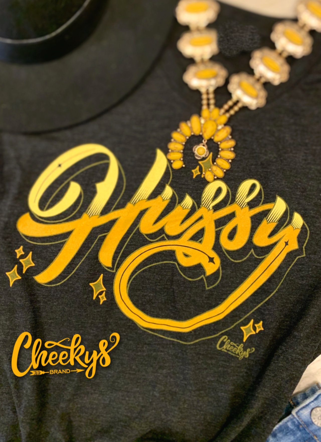 Hussy Unisex Tee with Multicolor Print Cheekys Apparel 41 