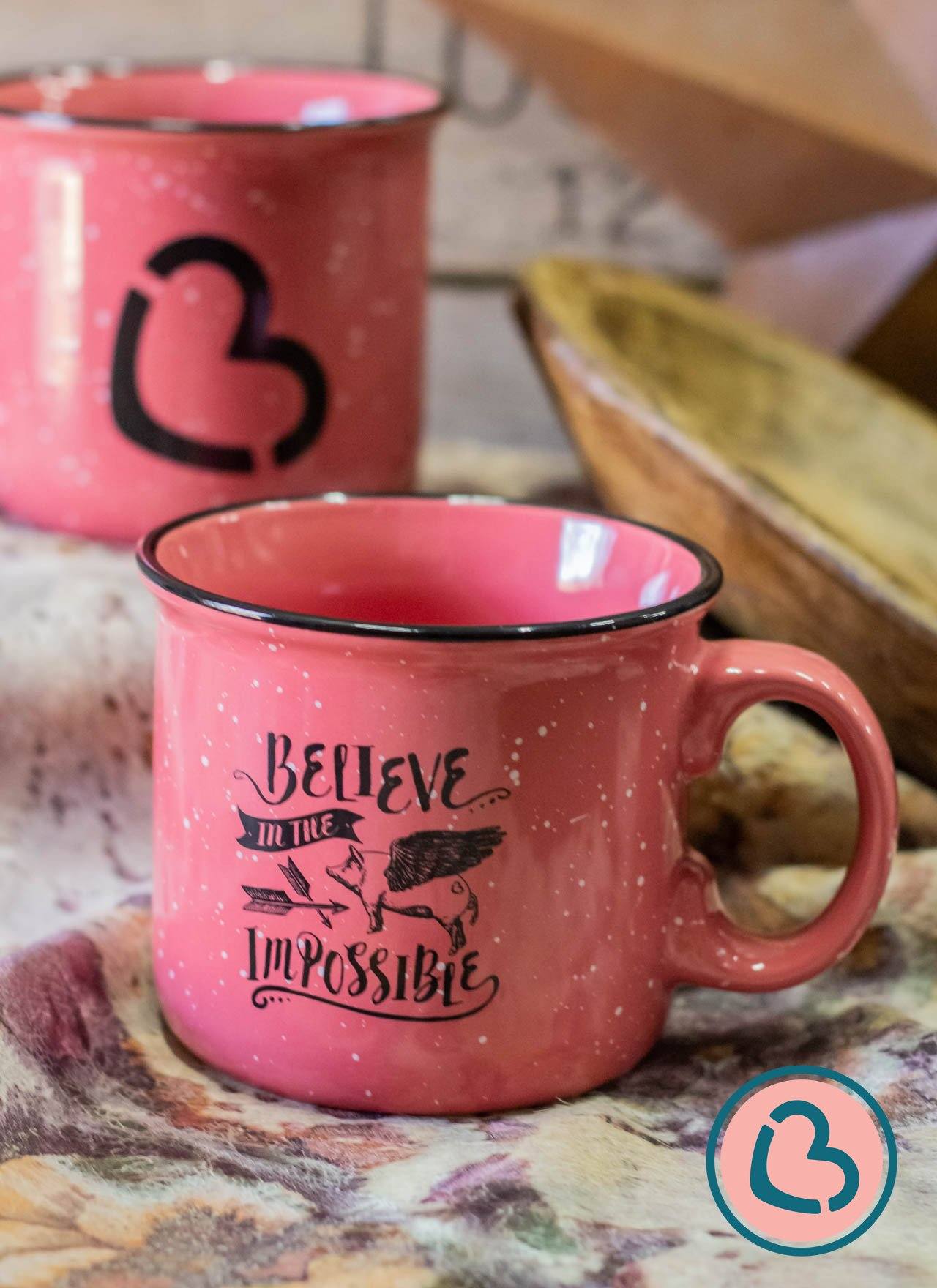 Believe in the Impossible Mug on Coral Accessories 74 