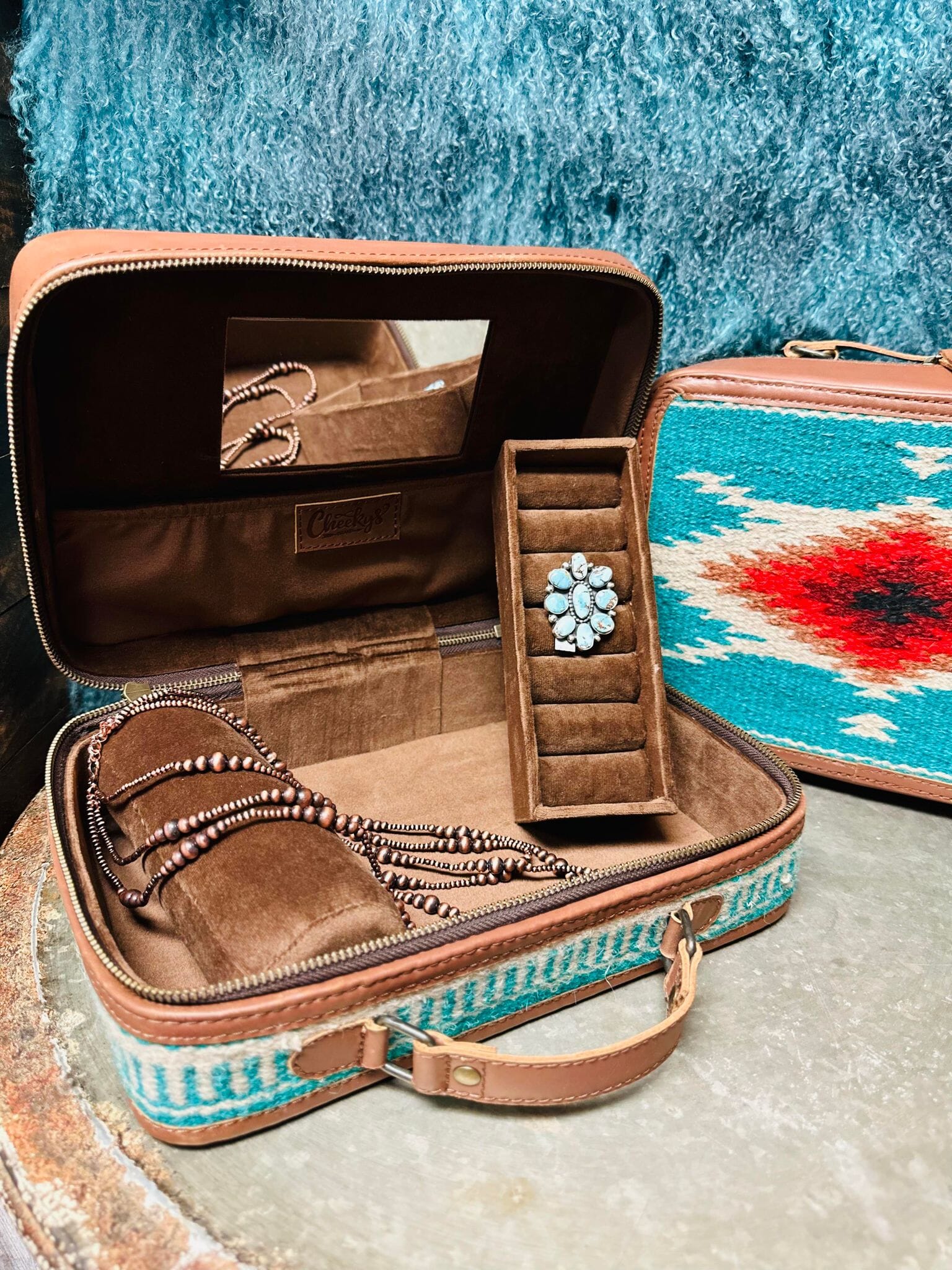 Grissom Saddle Blanket Square Jewelry Case Cheekys Brand 