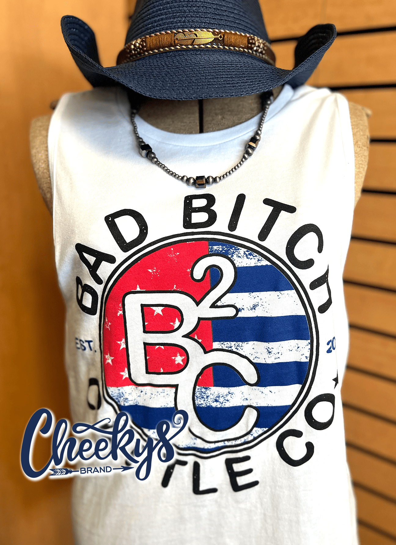 BB Cattle Co. Red White & Blue Muscle Tank Cheekys Apparel vendor-unknown 