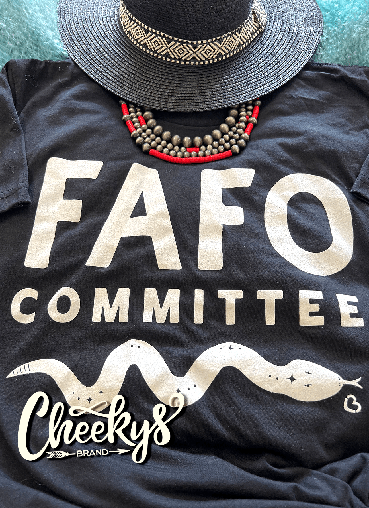 FAFO Unisex Tee on Black Cheekys Brand 