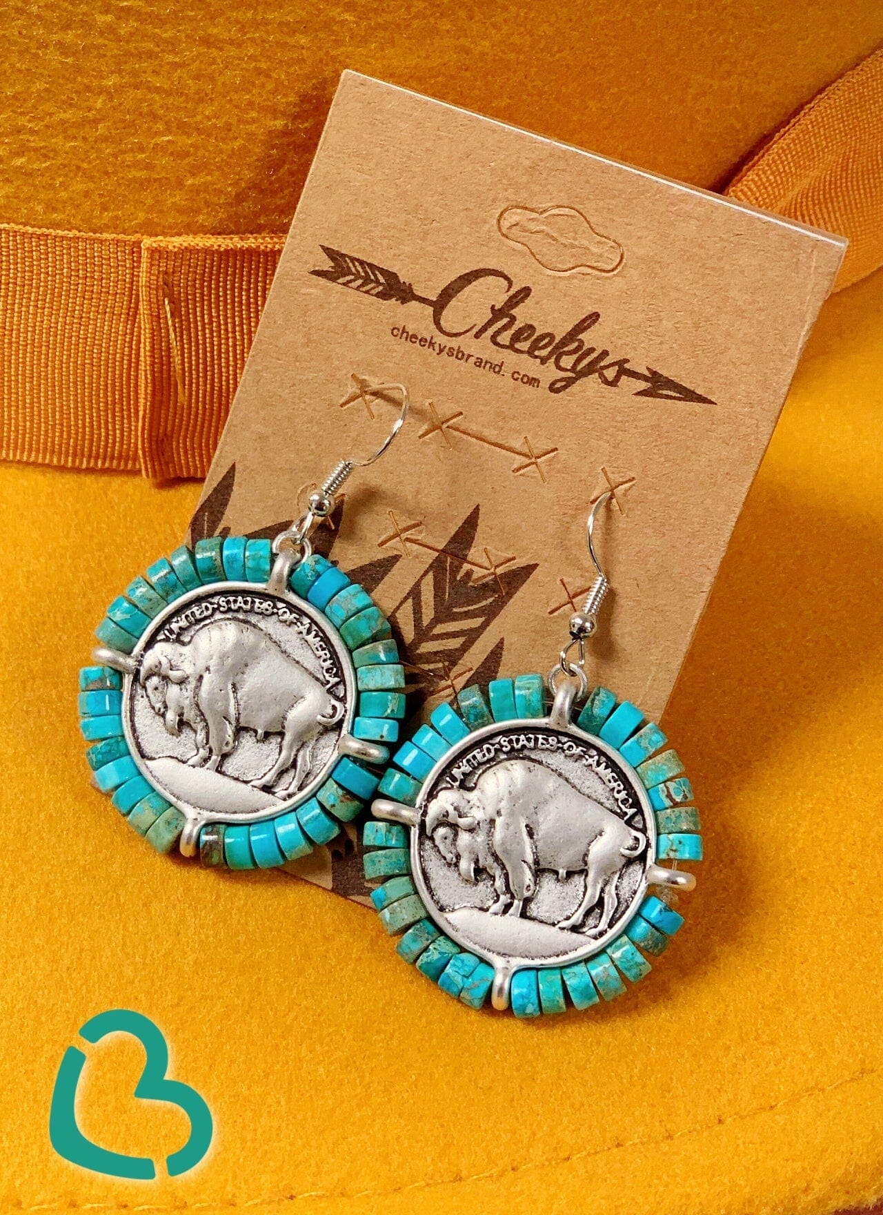 The Tahoe Buffalo Nickel Earrings in Turquoise Jewelry 18 