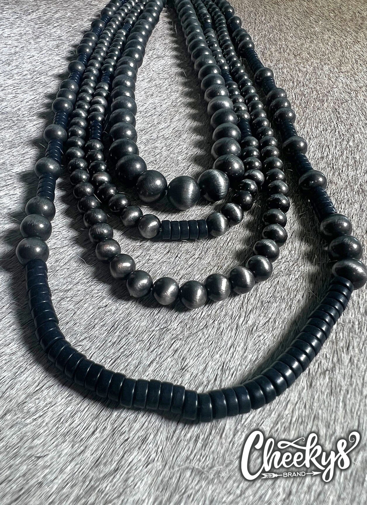 Four Black and Navajo Necklaces Cheekys Brand 