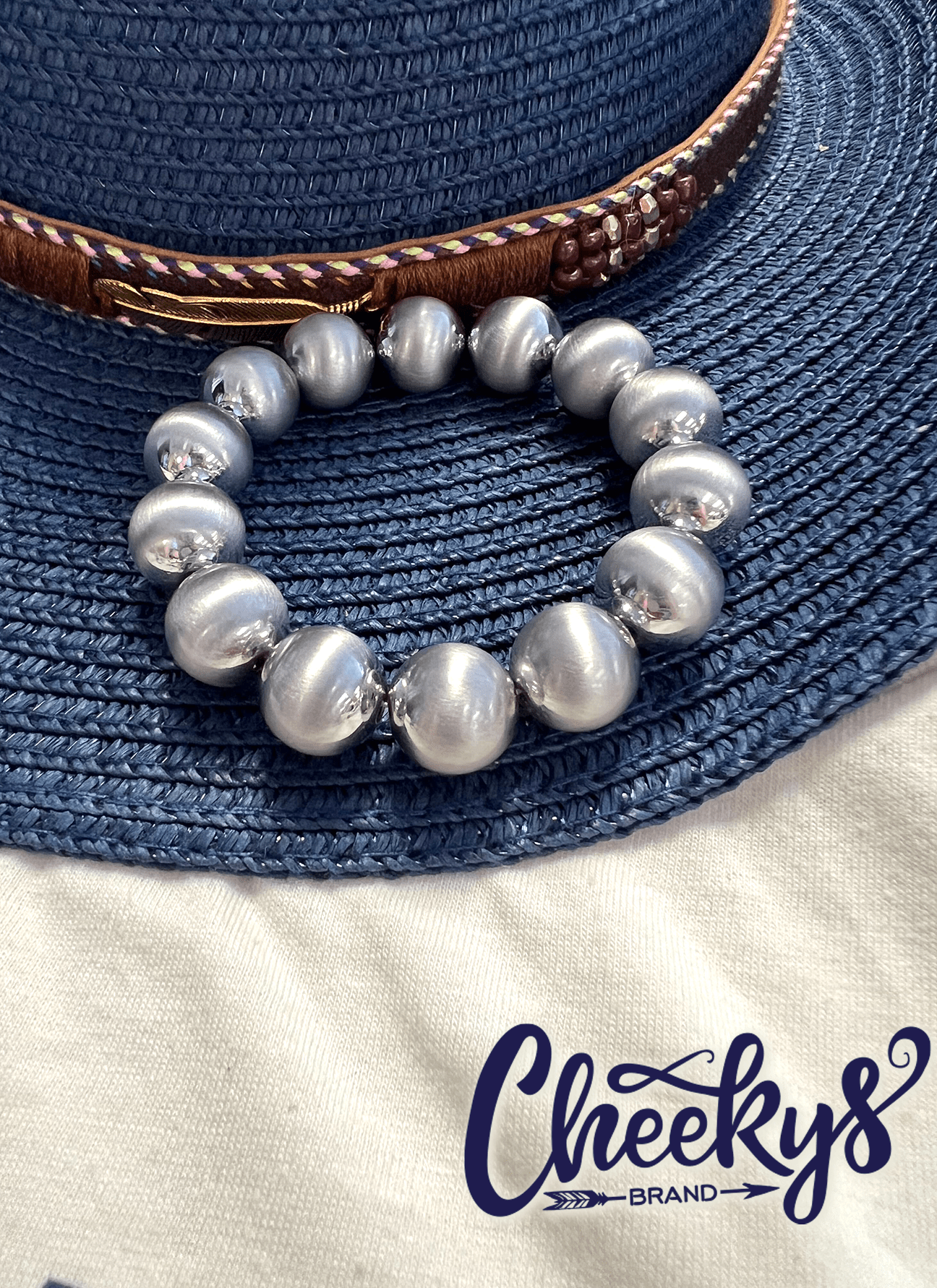 Silver Tone Desert Navajo Pearl Bracelet Cheekys Brand 