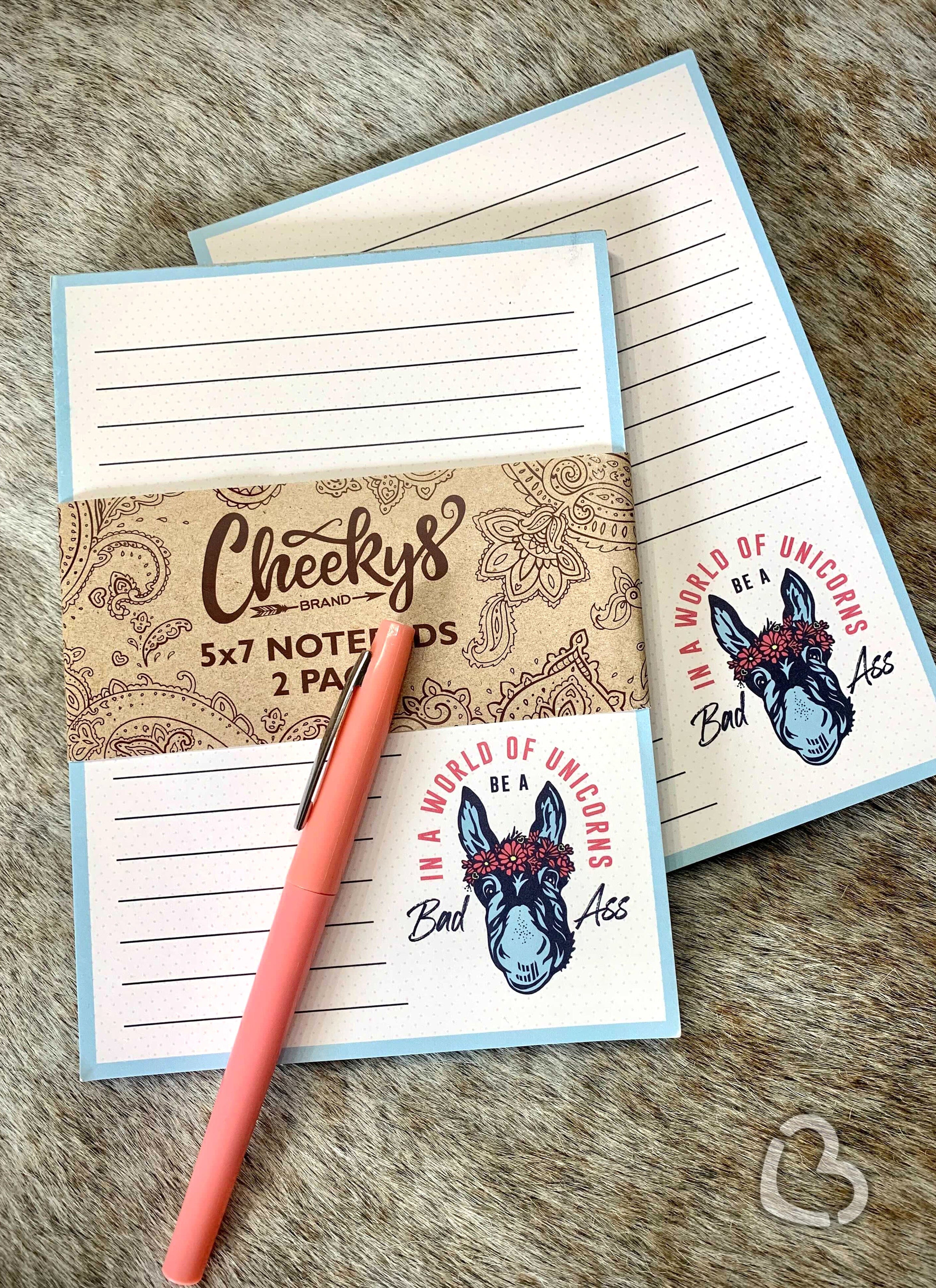 Be a Bad Ass Note Pad Set of 2 Cheekys Brand 