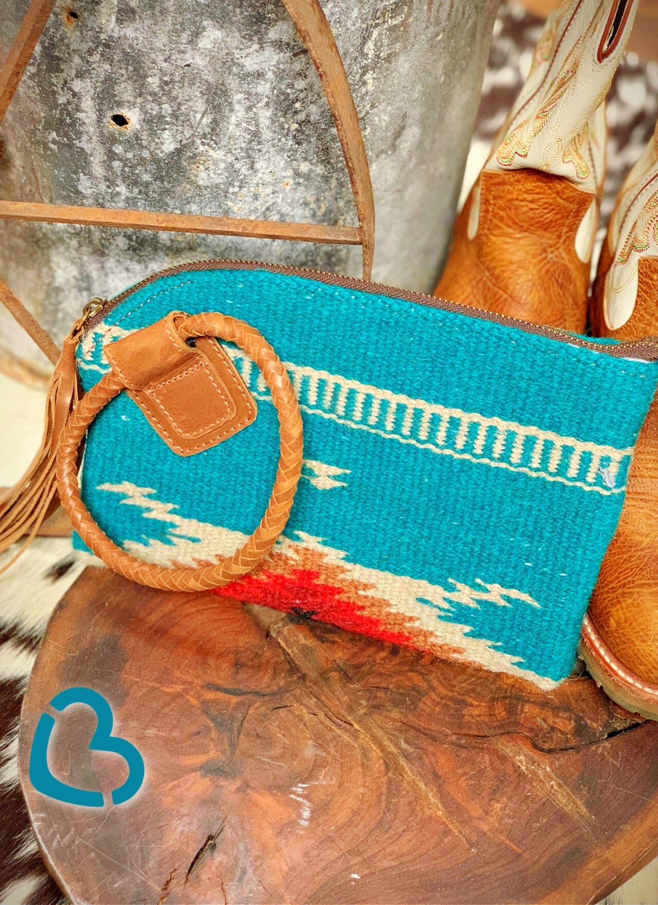 Hot Rodeo Night Clutch in Grissom Aztec Saddle Blanket Handbags & Clutches 144 