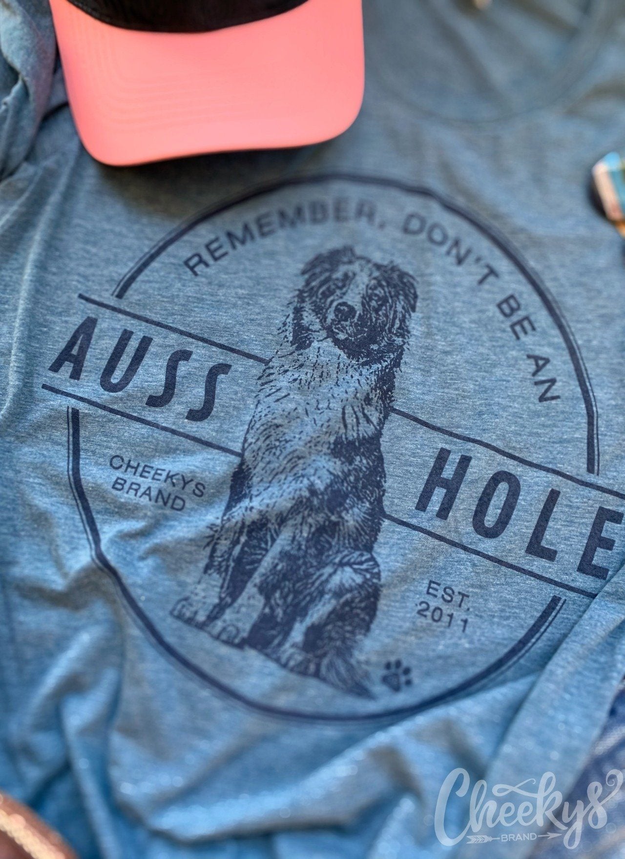 Remember Don't Be An Auss Hole Unisex Tee on Chambray Cheekys Apparel 38 