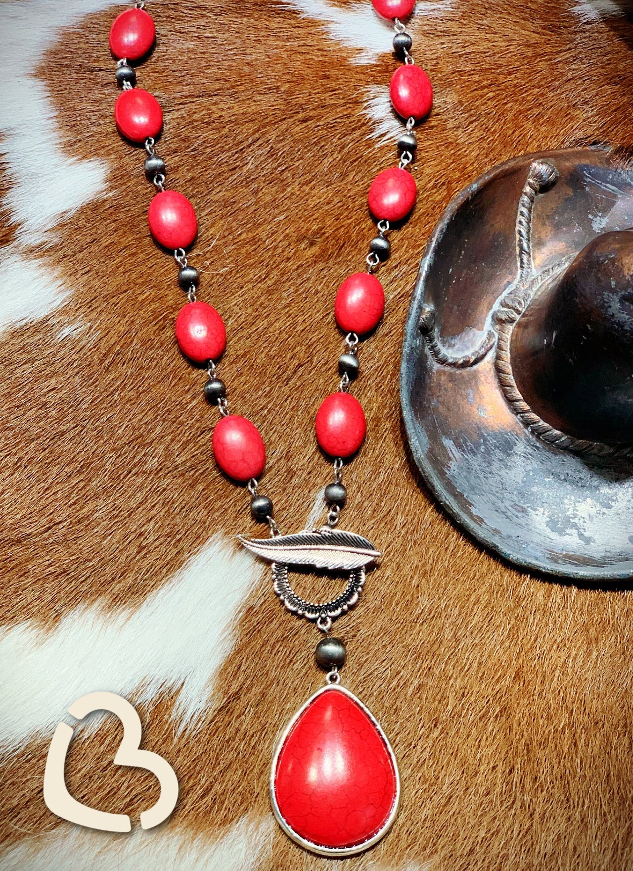 The Bristol Necklace in Red Jewelry 19 