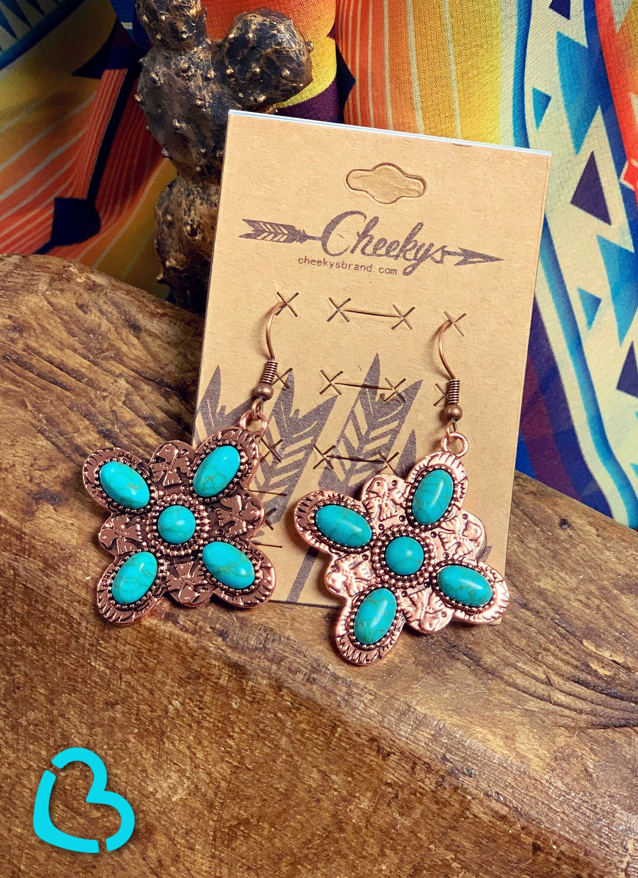 The Starburst Earrings in Turquoise and Copper Jewelry 18 