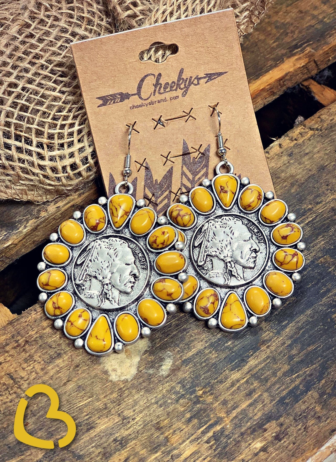 The Shyann Warrior Earrings in Mustard Jewelry 18 