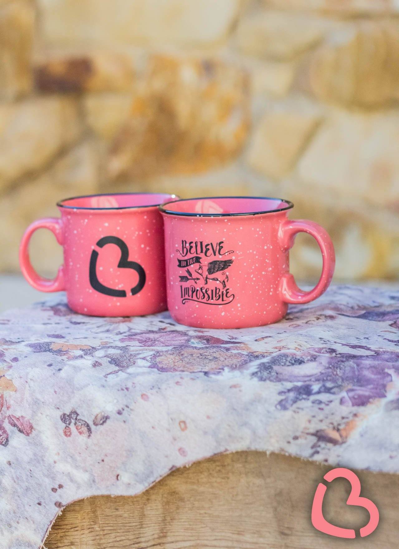 Believe in the Impossible Mug on Coral Accessories 74 