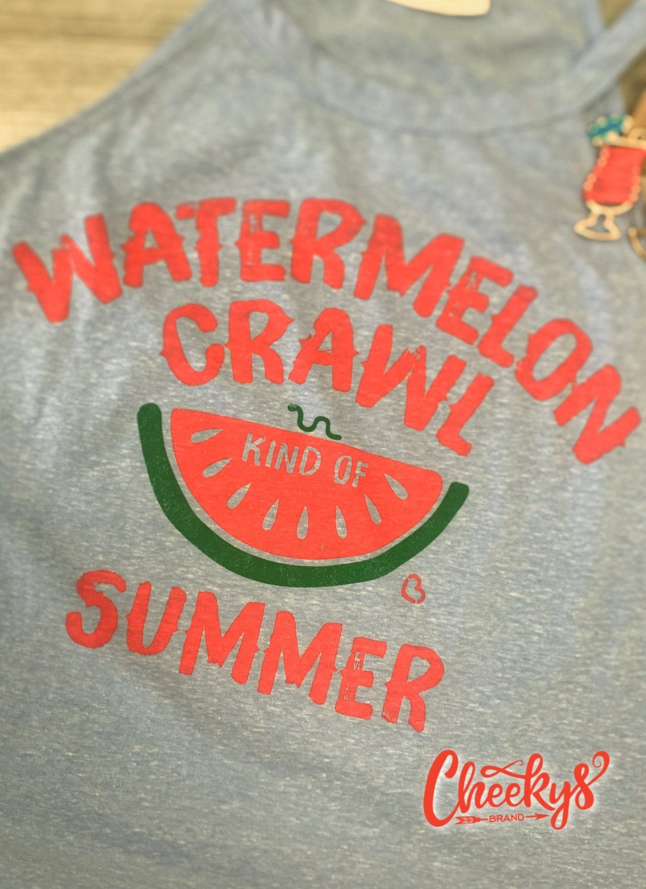 Watermelon Crawl Kind of Summer Tank on Periwinkle Cheekys Apparel 23 