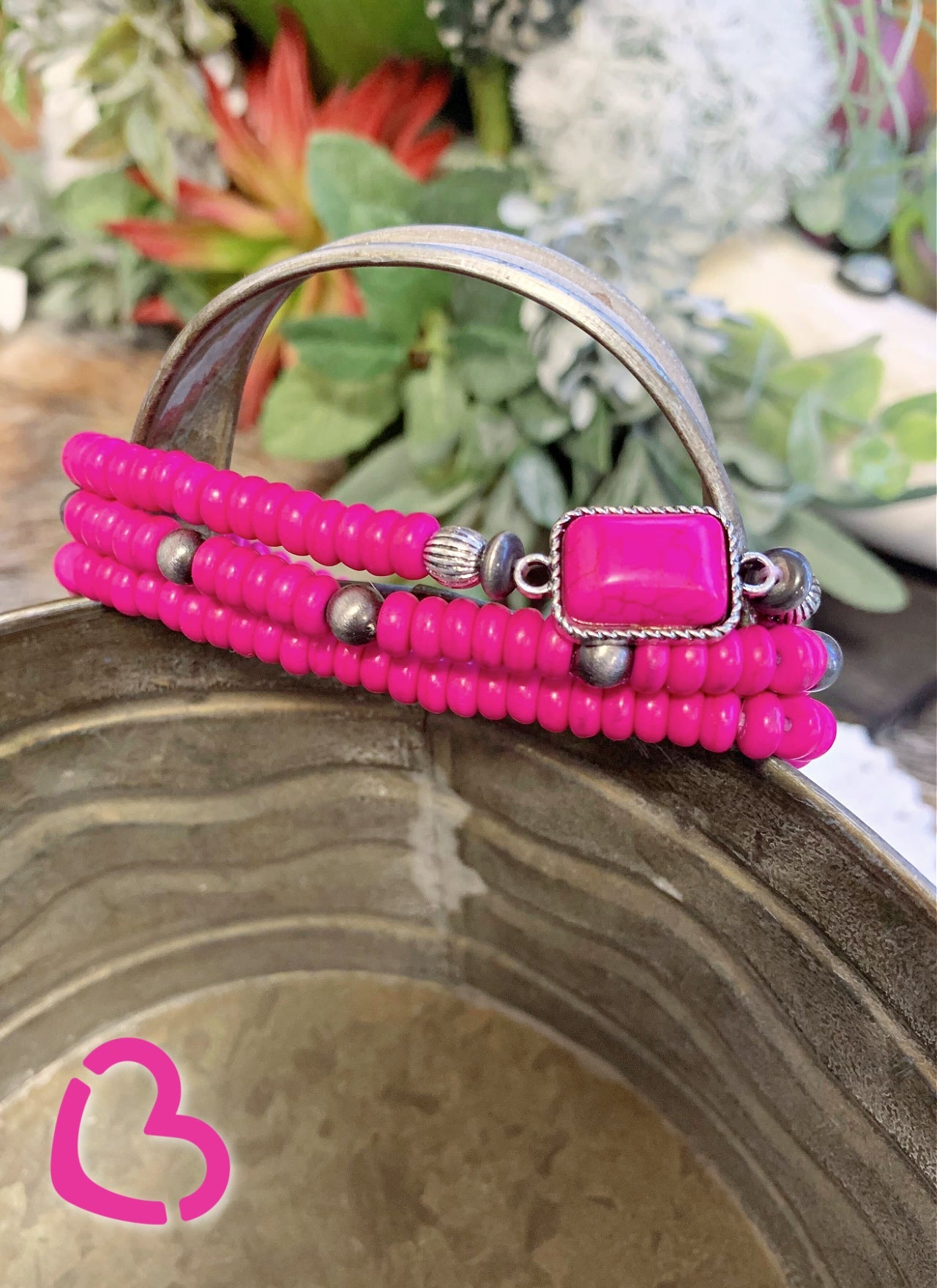 The Tulsa Stretch Bracelet Set in Pink Jewelry 176 
