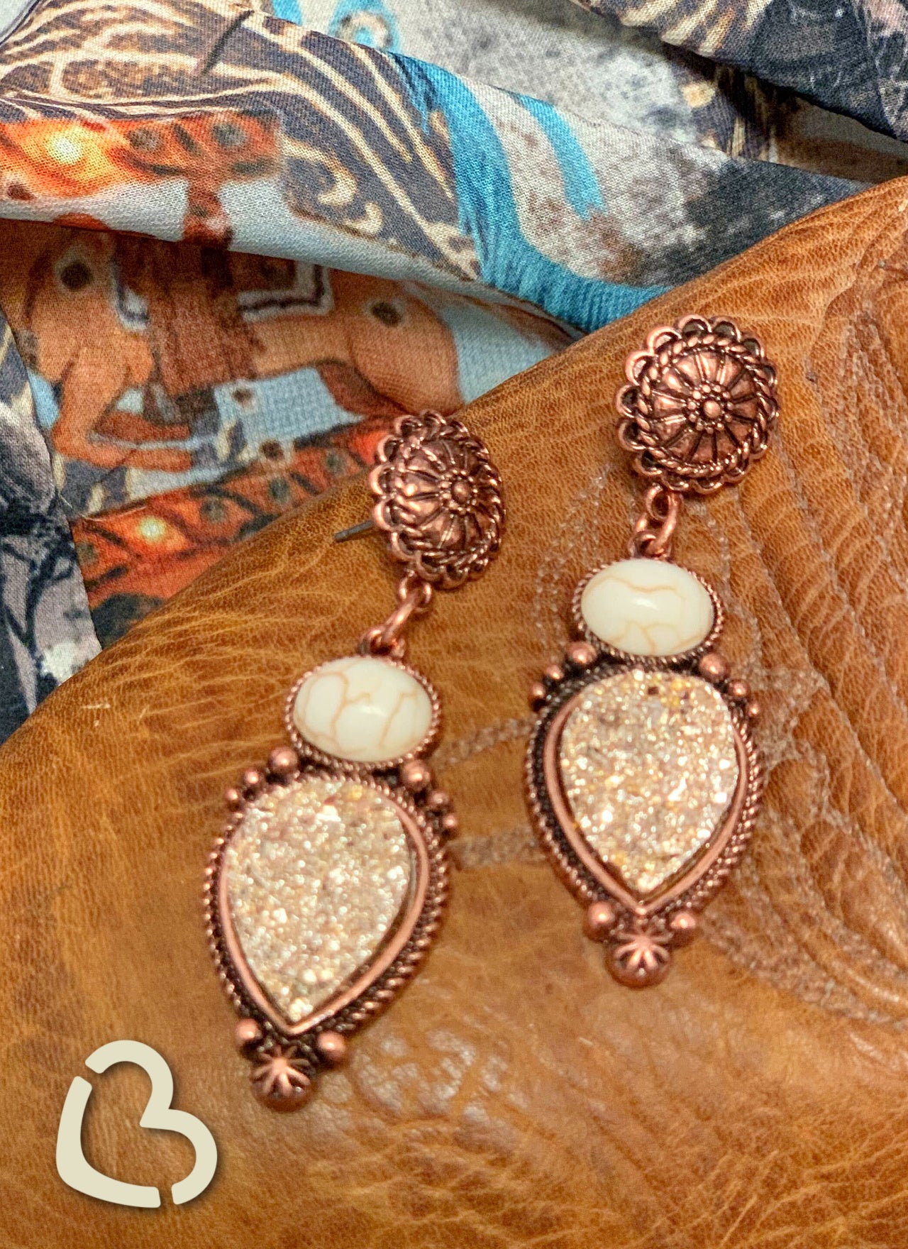 The Chandler Druzy Earring in Copper Jewelry 176 