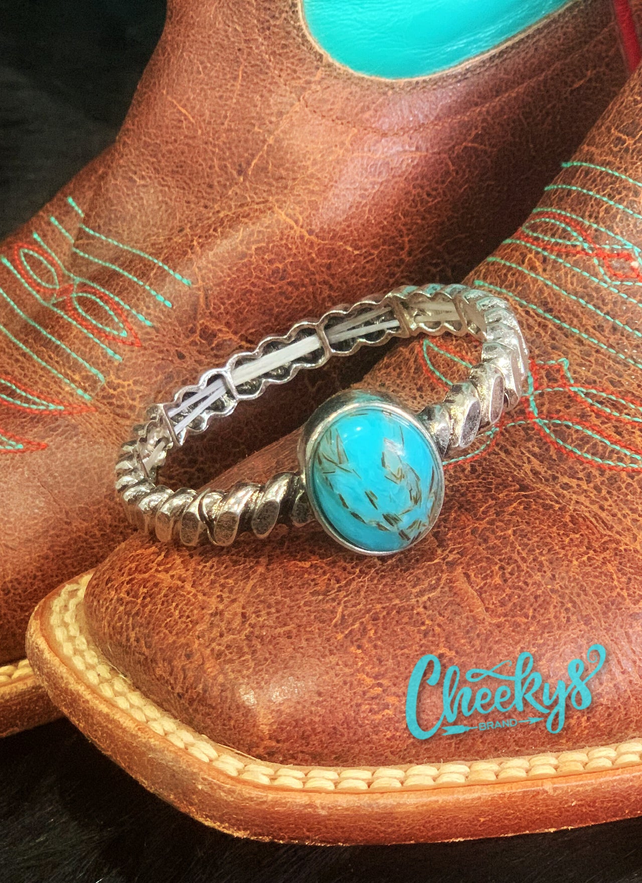 The Bessy Stretch Bracelet in Turquoise Jewelry 19 