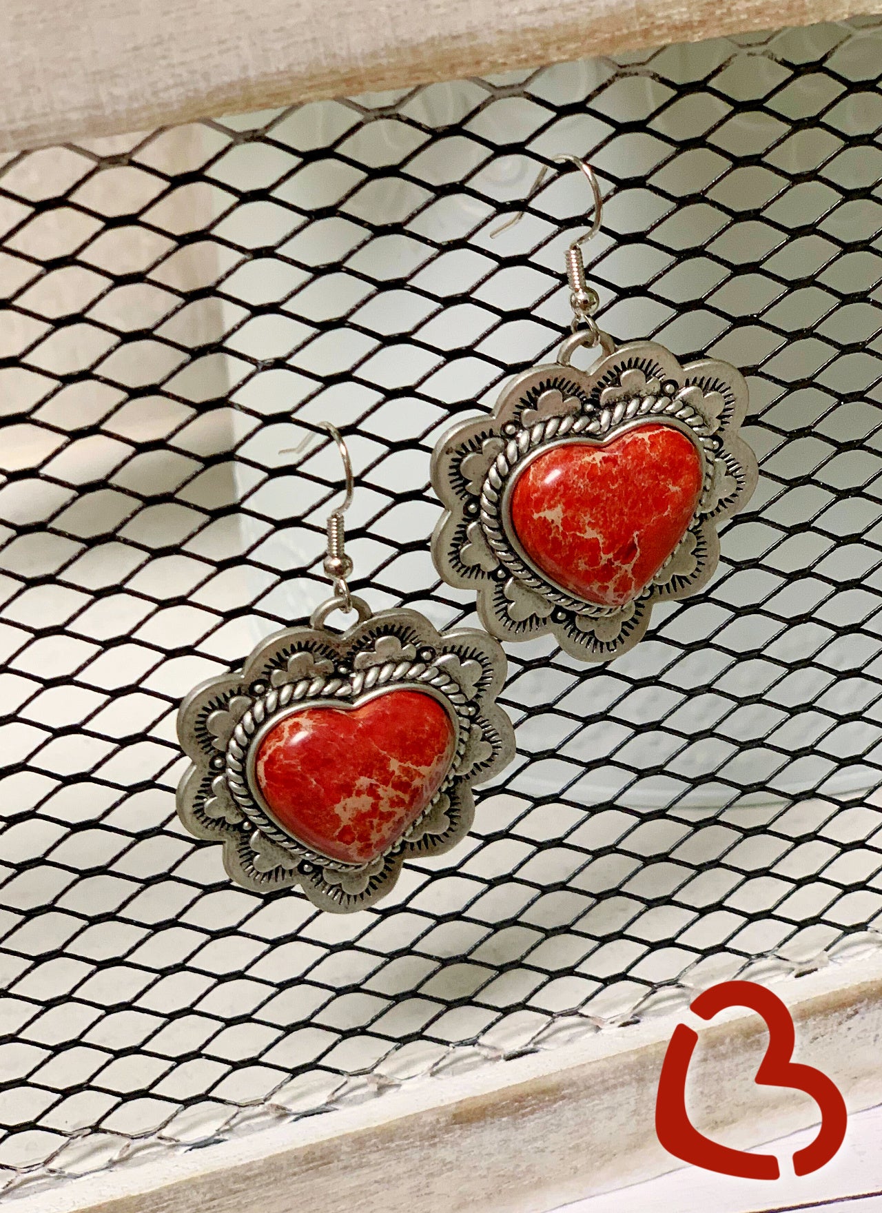 Any Man Of Mine Heart Earrings in Red Jewelry 18 